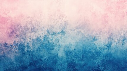 Poster - Abstract watercolor background featuring soft pink hues blended with deep blue tones creating a serene and calming atmosphere for artistic designs or presentations