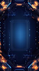 Poster - A futuristic design featuring vibrant circuit patterns and glowing elements on a dark background, creating a high-tech visual effect.