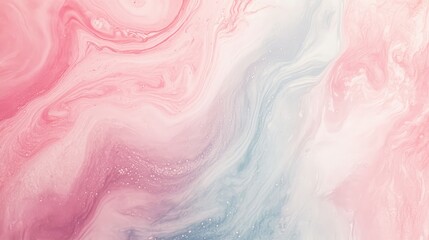 Poster - Abstract Swirling Pink and Blue Background with Soft Waves and Sparkling Texture, Perfect for Artistic Designs or Digital Projects