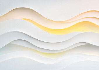 Poster - Abstract paper waves creative studio digital art soft tones close-up view flowing forms for artistic inspiration	