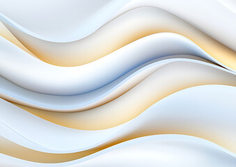 Poster - Abstract paper waves creative studio digital art soft tones close-up view flowing forms for artistic inspiration	