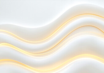 Poster - Abstract paper waves creative studio digital art soft tones close-up view flowing forms for artistic inspiration	