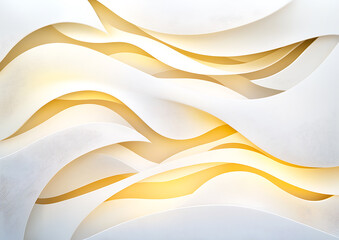Poster - Abstract paper waves creative studio digital art soft tones close-up view flowing forms for artistic inspiration	