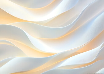 Poster - Abstract paper waves creative studio digital art soft tones close-up view flowing forms for artistic inspiration	