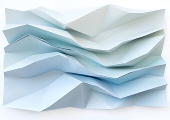 Poster - Abstract paper waves creative studio digital art soft tones close-up view flowing forms for artistic inspiration	
