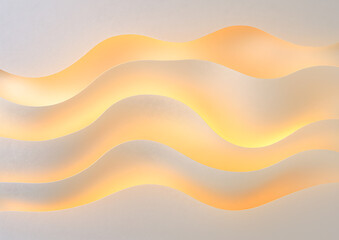 Poster - Abstract paper waves creative studio digital art soft tones close-up view flowing forms for artistic inspiration	