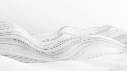 Poster - Serene Abstract Landscape with Gentle Curves and Soft Textures Illustrating Minimalist Aesthetic in Black and White, Perfect for Modern Art and Design Projects