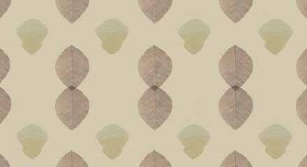 Leinwandbilder - Seamless pattern of botanical leaves creating a unique background texture