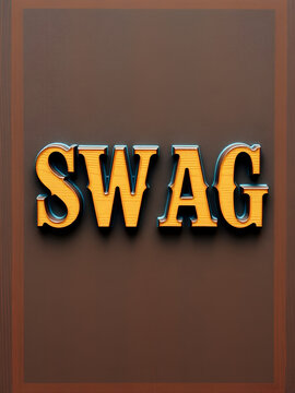 Swag Concept Vintage Wooden Letterpress Type Word