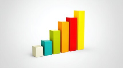 Poster - Vibrant and colorful bar chart showcasing performance of top products with emphasis on bold first bar for impact