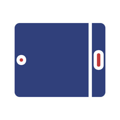 Poster - Stylized blue tablet icon with rounded corners