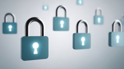 Poster - intricate padlocks, a closeup look at security and protection mechanisms