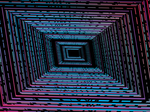 Colorful lines on black background.  Vector minimal line background with text for social media covers, headers, etc.