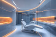 © rifqi - Modern, futuristic dental office treatment room.