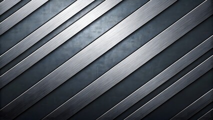 Aufkleber - Sleek silver stripes diagonally across a dark, textured background creating a modern, industrial feel.