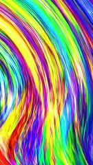 Wall Mural - Abstract colorful wave flow. Liquid rainbow motion background.