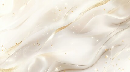 Poster - Soft beige gradient with elegant gold confetti accents gently blurred for stylish minimalist background design