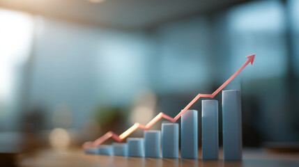 Poster - Business growth chart stock market financial graph increase sales profit investment success diagram report