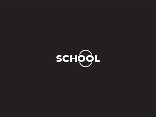 Poster - School word  is a creative T-shirt and logo design.