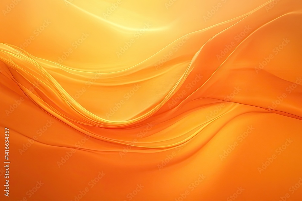 Abstract Orange Waves Background