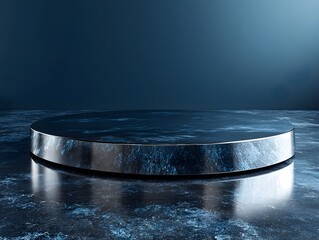 Poster - Mirrored glass surface with a dark gradient backdrop