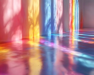Poster - Shimmering holographic backdrop with rainbow hues