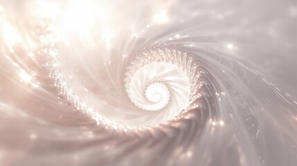 Aufkleber - Artificial intelligence symbol, abstract glowing spiral, clean white background, soft lens flare, ideal for corporate branding