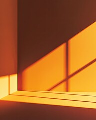 Poster - Warm Sunlight Illuminating a Room Corner