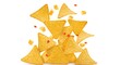 © Photo Dogg - Nachos chips in the air on a white background