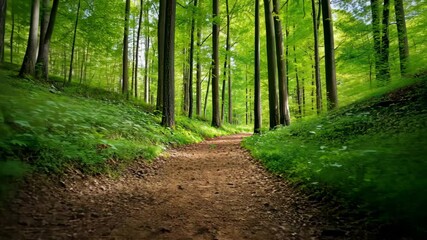 Poster - road in the forest