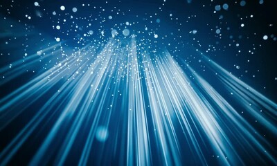 Poster - Starlit cosmic landscape with light bursts and smooth camera motion made with Generative AI technology