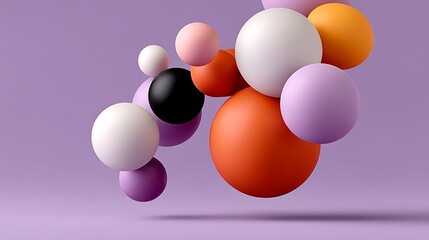 Poster - bunch of colorful balloons floating in the air. the balloons are of different sizes and colors, crea