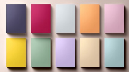 Poster - Set of colorful boxes arranged in a row. Each box has a different color and is labeled with a number. The boxes are arranged in a way that creates a visually appealing pattern