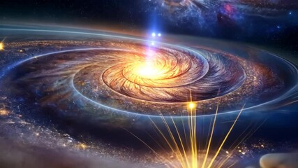 Wall Mural - Cosmic Whirlpool A Journey Through the Galaxy's Heart of Light and Wonder