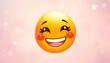 © Maliwan - Bright and Cheerful Smiley Face Emoji with Sparkling Eyes and Blush