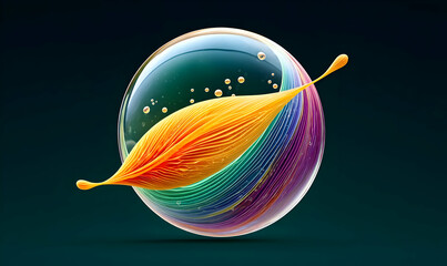 Poster - Stunning Close Up of Soap Bubbles with Waves of Color and Detail