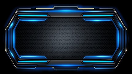 Poster - Futuristic, dark-toned frame with vibrant blue accents.