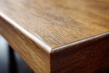 Aufkleber - sleek, luxury wood surface with vibrant grain pattern, showcasing smooth, polished finish. corner detail highlights craftsmanship and quality of material