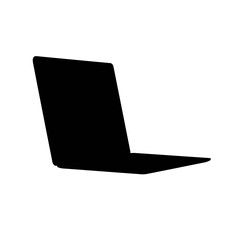 Fototapete - Sleek Laptop Silhouette  Modern Technology Icon Design