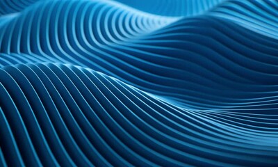 Poster -  animated video with shades of blue swirling and forming smooth organic wave patterns in an infinite loop created with Generative AI technology.