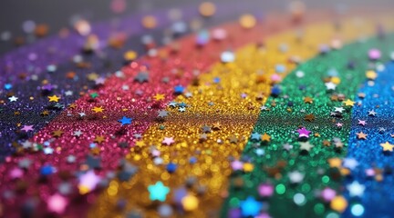 Poster - Colorful glitter creates a vibrant, sparkling background effect.