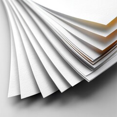 Poster - Elegant White Paper Sheets: An Abstract Composition Highlighting Texture and Simplicity