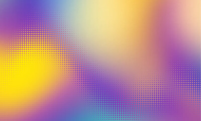 Poster - Vector halftone gradient effect. Light pastel colours abstract background. Retro 80's style colors and textures