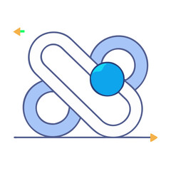Poster - Complex Process Flow with Loop and Directional Arrows