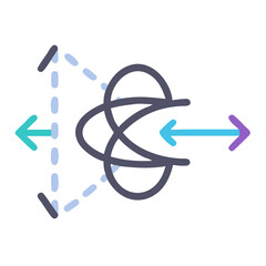 Poster - Abstract Logo Concept with Arrows and Dashed Lines