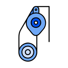 Poster - Blue Pinpoint Location Icon with Target on Black