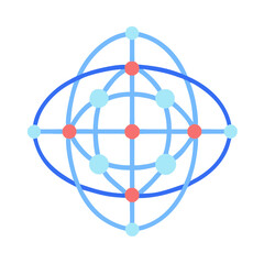 Poster - Interconnected Points and Lines on Black Background Illustration