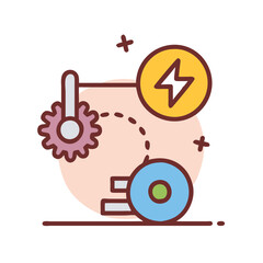 Poster - Innovation process design, technology concept, gear and energy