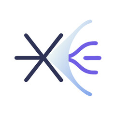 Poster - Abstract Snowflake with Lines, Connectivity, and Gradient Design