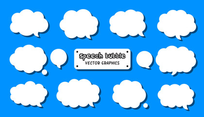 Poster - set of vector speech bubble labels. design elements special offer retro colors, chat icons, chat clo